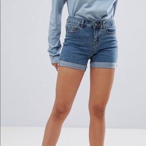 Noisy May Roll Hem Denim Shorts